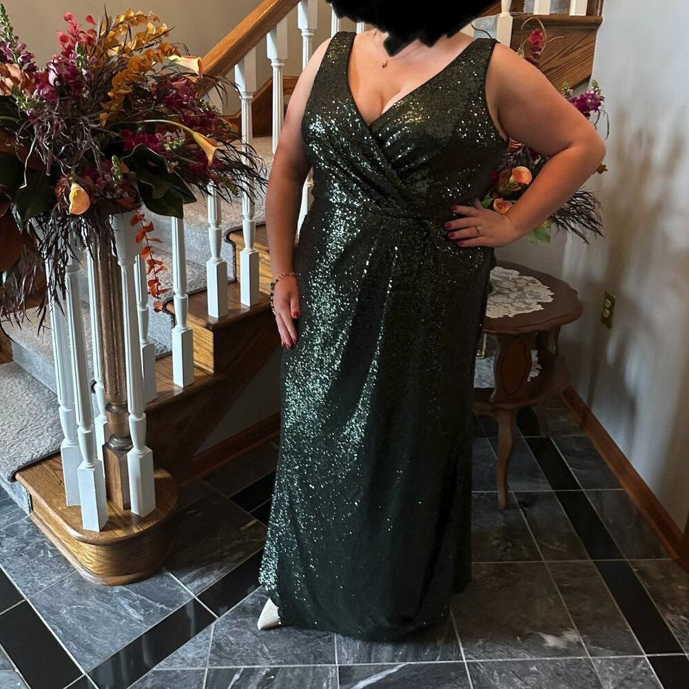 Emerald Green Sequin Gown